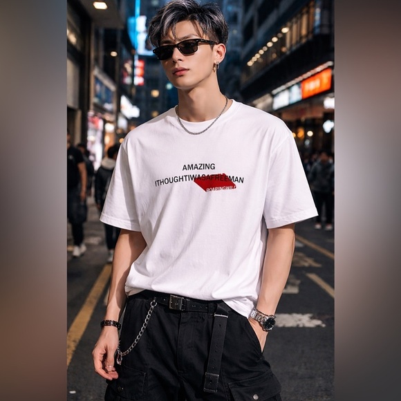 ROARINGWILD Other - GXG x ROARINGWILD Mens Tshirt XL White Graphic Tee Hypebeast Chinese Streetwear